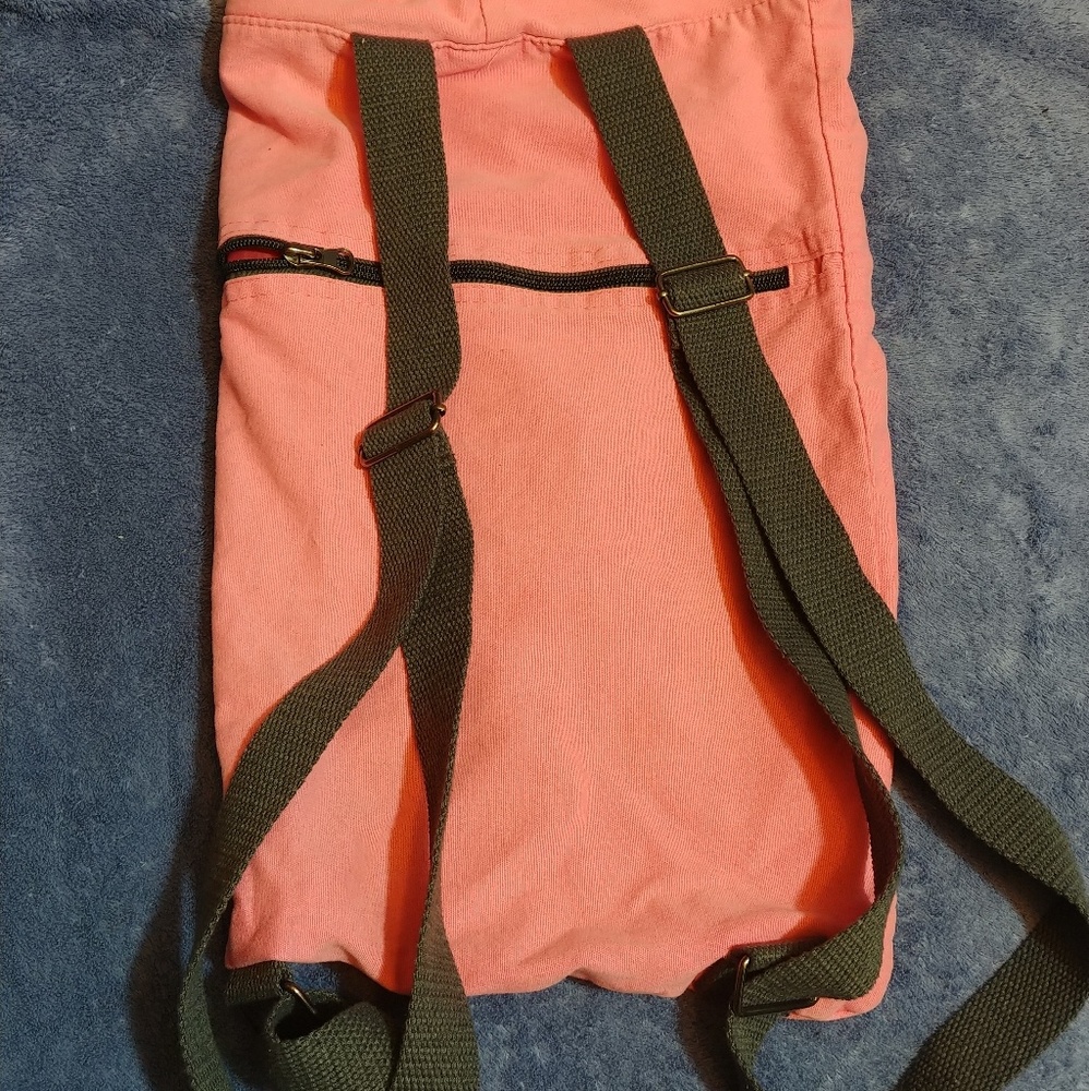 Large Pink Authority drawstring bag